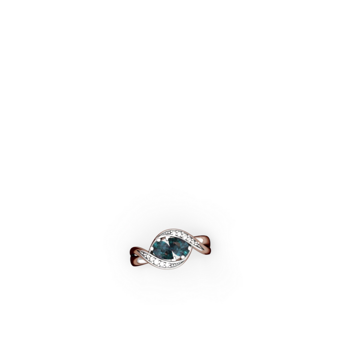 Alexandrite Summer Winds 14K White Gold ring R5342