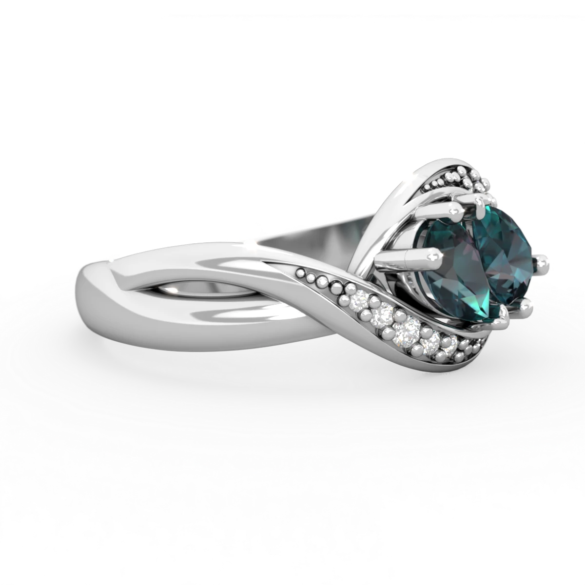 Alexandrite Summer Winds 14K White Gold ring R5342