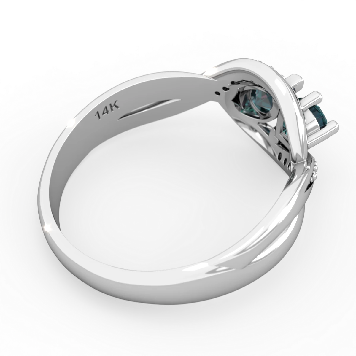 Alexandrite Summer Winds 14K White Gold ring R5342