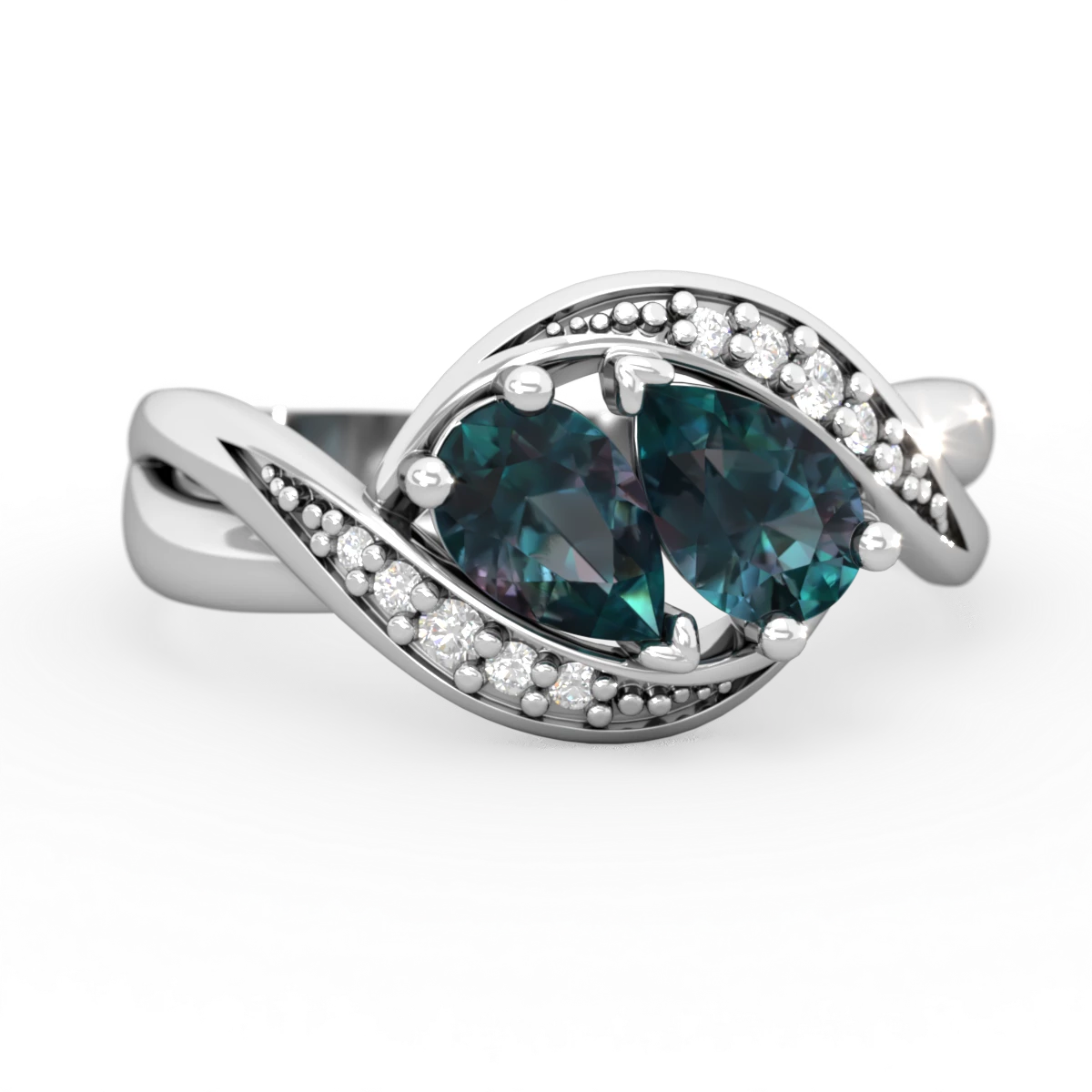 Alexandrite Summer Winds 14K White Gold ring R5342