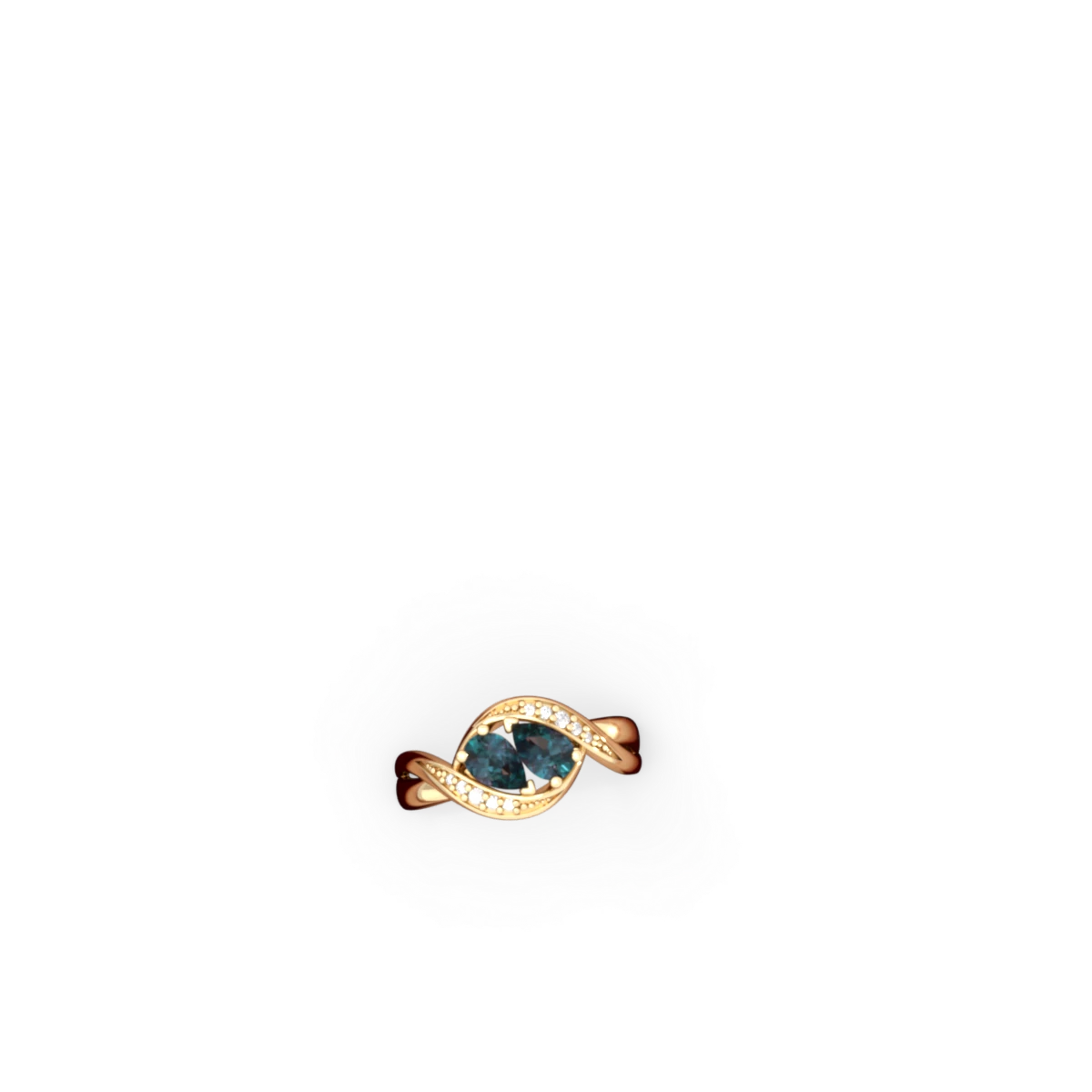 Alexandrite Summer Winds 14K Yellow Gold ring R5342