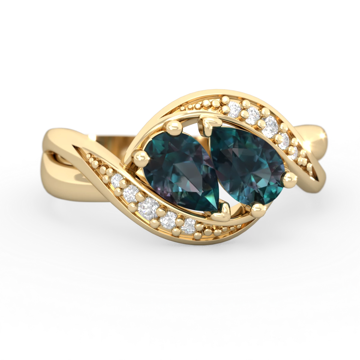 Alexandrite Summer Winds 14K Yellow Gold ring R5342