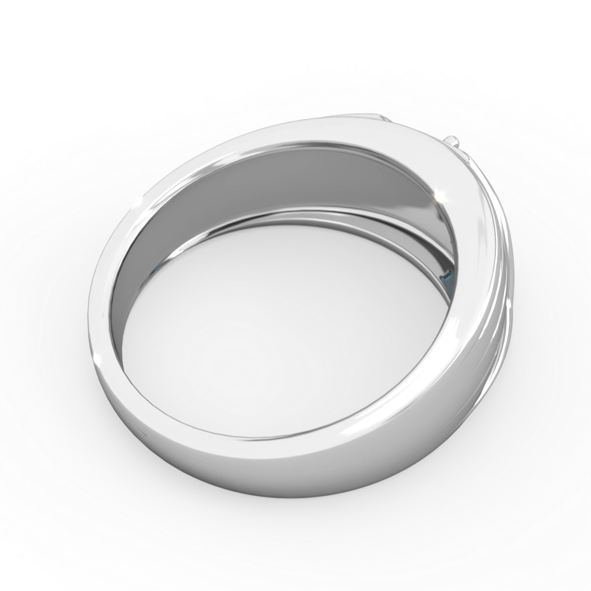 Alexandrite Men's Streamline 14K White Gold ring R0460