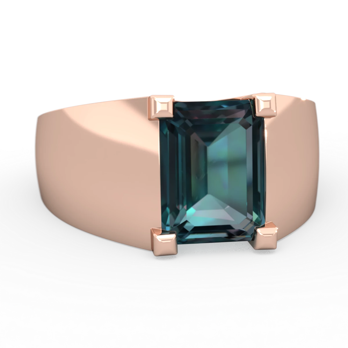 Alexandrite Men's 14K Rose Gold ring R1836