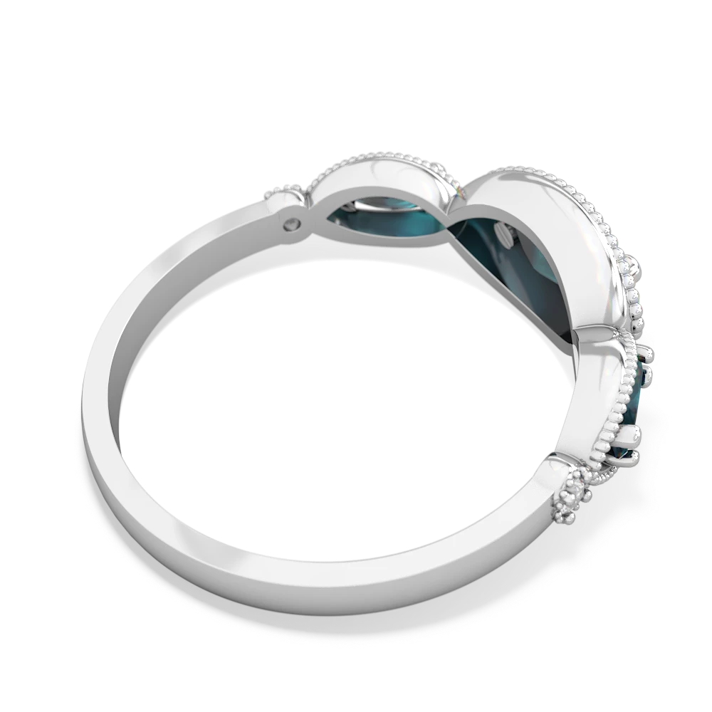 Alexandrite Milgrain Marquise 14K White Gold ring R5700