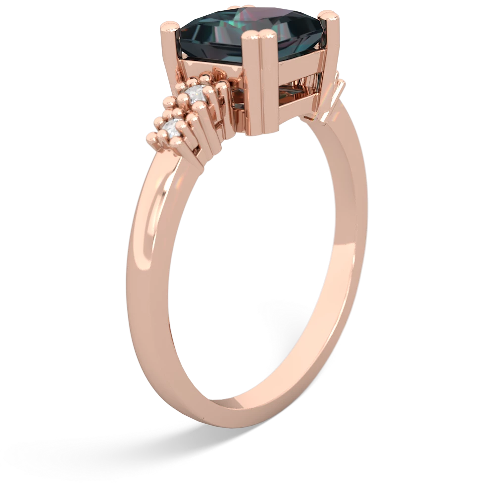 Alexandrite Art Deco Princess 14K Rose Gold ring R2014