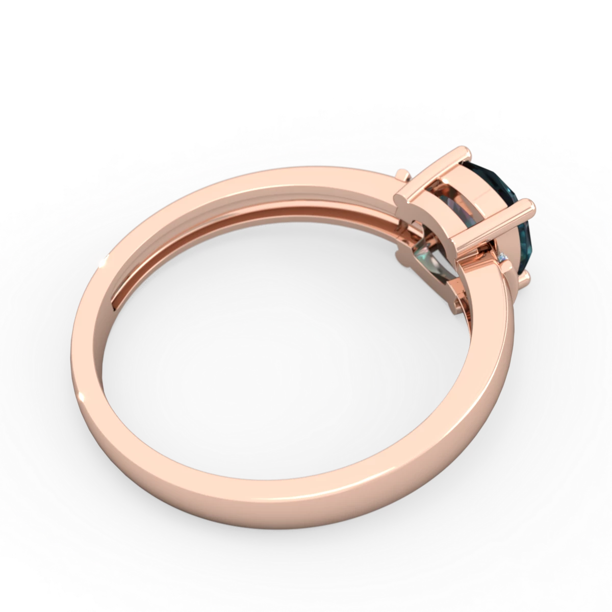Alexandrite Simply Elegant Cushion 14K Rose Gold ring R2489