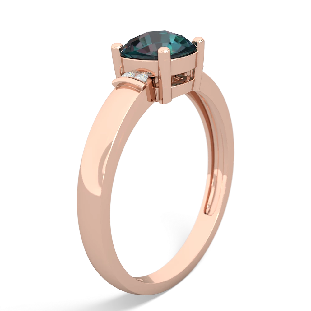 Alexandrite Simply Elegant Cushion 14K Rose Gold ring R2489