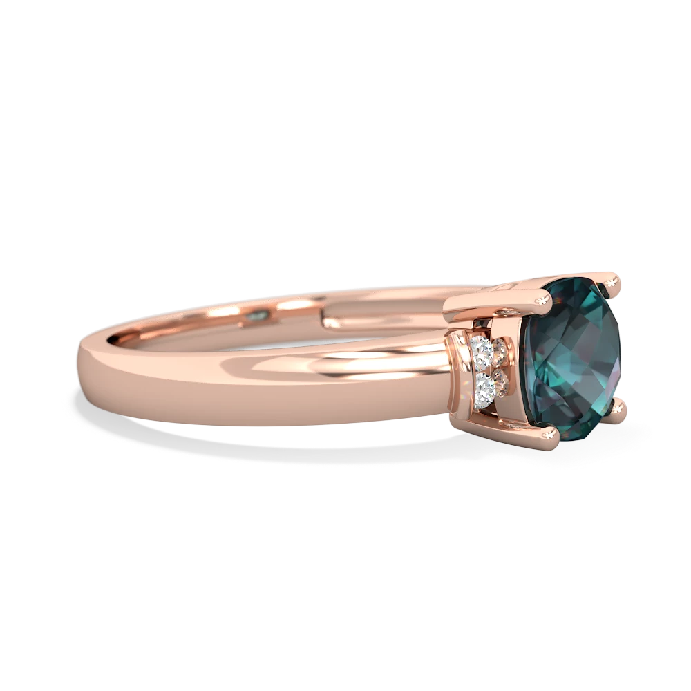 Alexandrite Simply Elegant Cushion 14K Rose Gold ring R2489