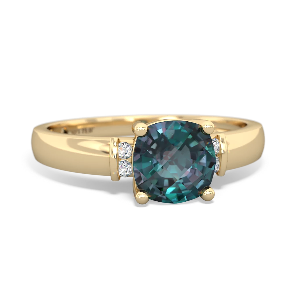 Alexandrite Simply Elegant Cushion 14K Yellow Gold ring R2489