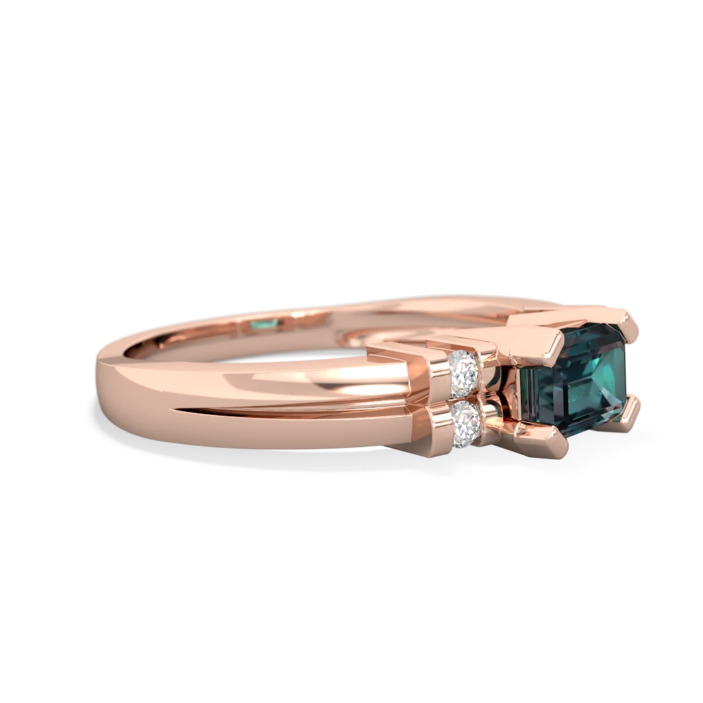 Alexandrite Art Deco East-West 14K Rose Gold ring R2590