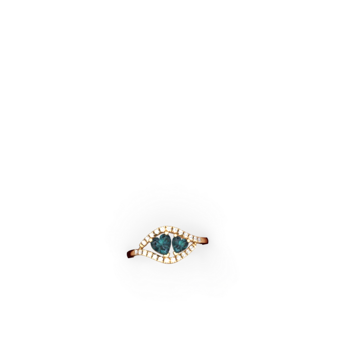 Alexandrite Mother And Child 14K Yellow Gold ring R3010