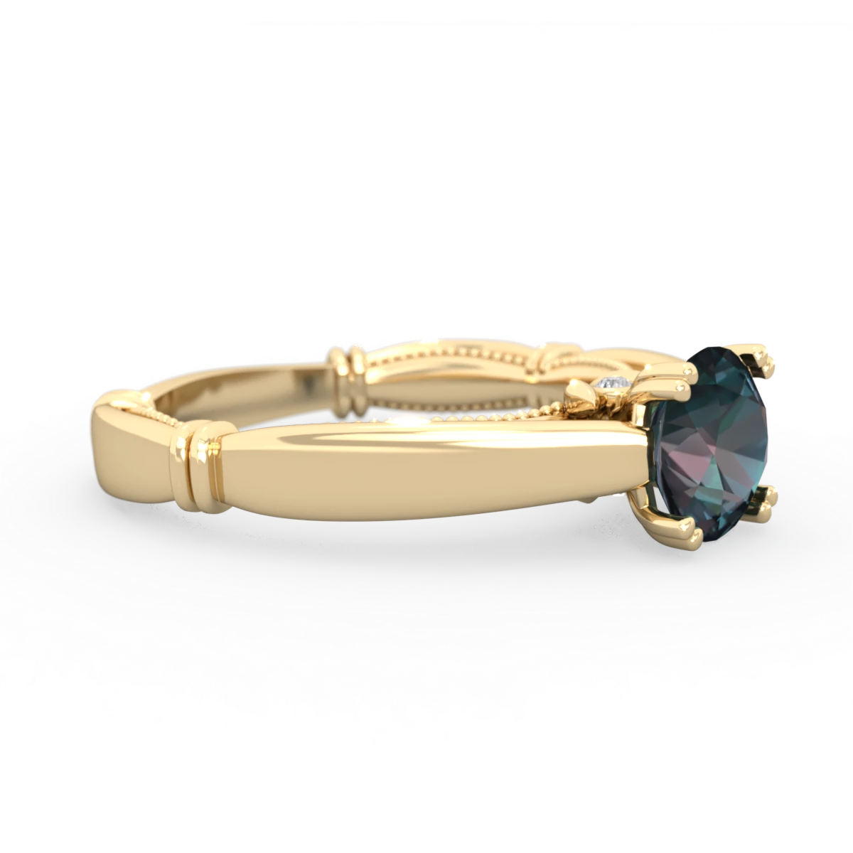 Alexandrite Renaissance 14K Yellow Gold ring R27806RD