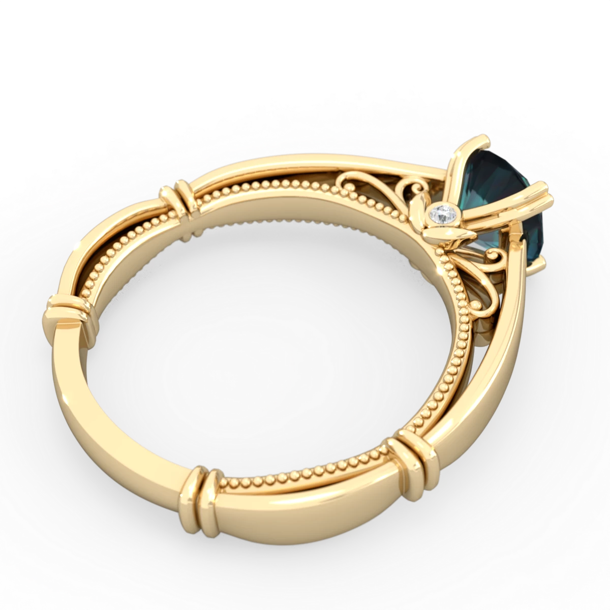 Alexandrite Renaissance 14K Yellow Gold ring R27806RD