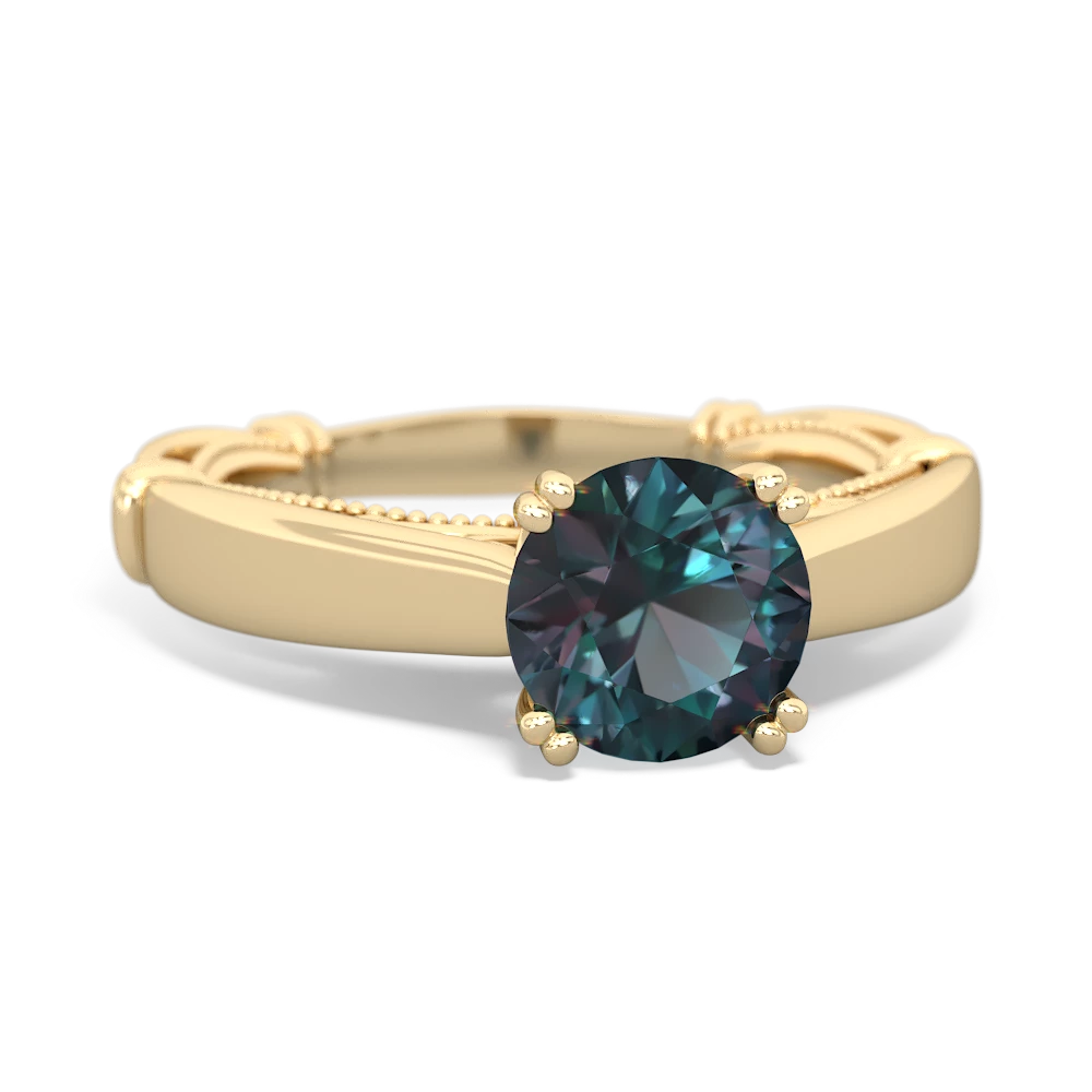 Alexandrite yellow gold ring best sale