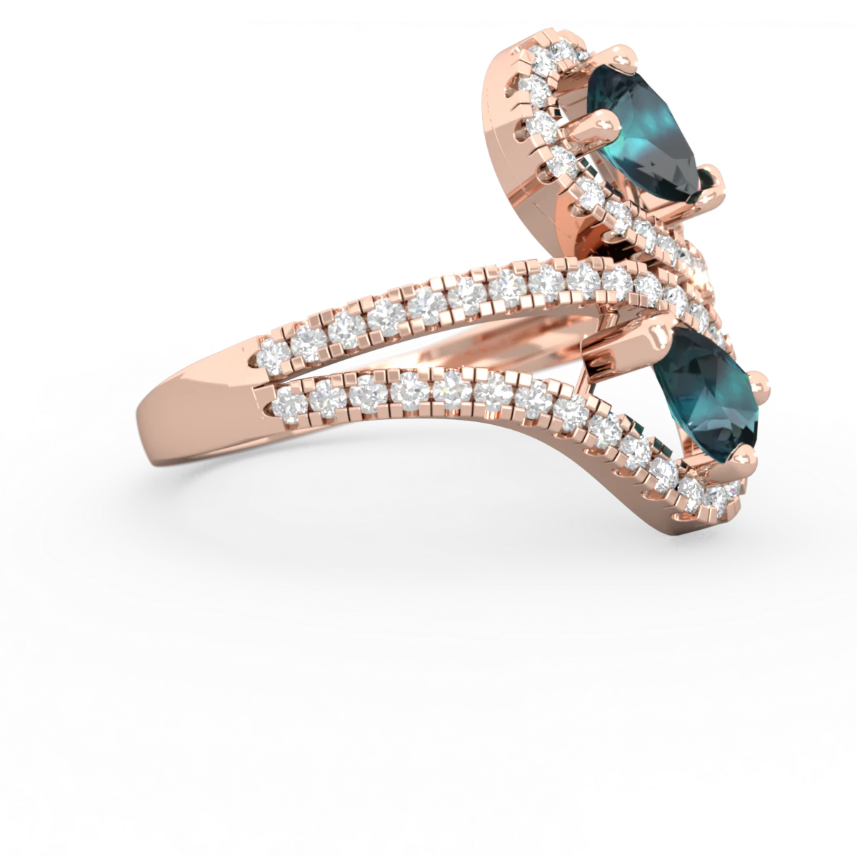 Alexandrite Diamond Dazzler 14K Rose Gold ring R3000