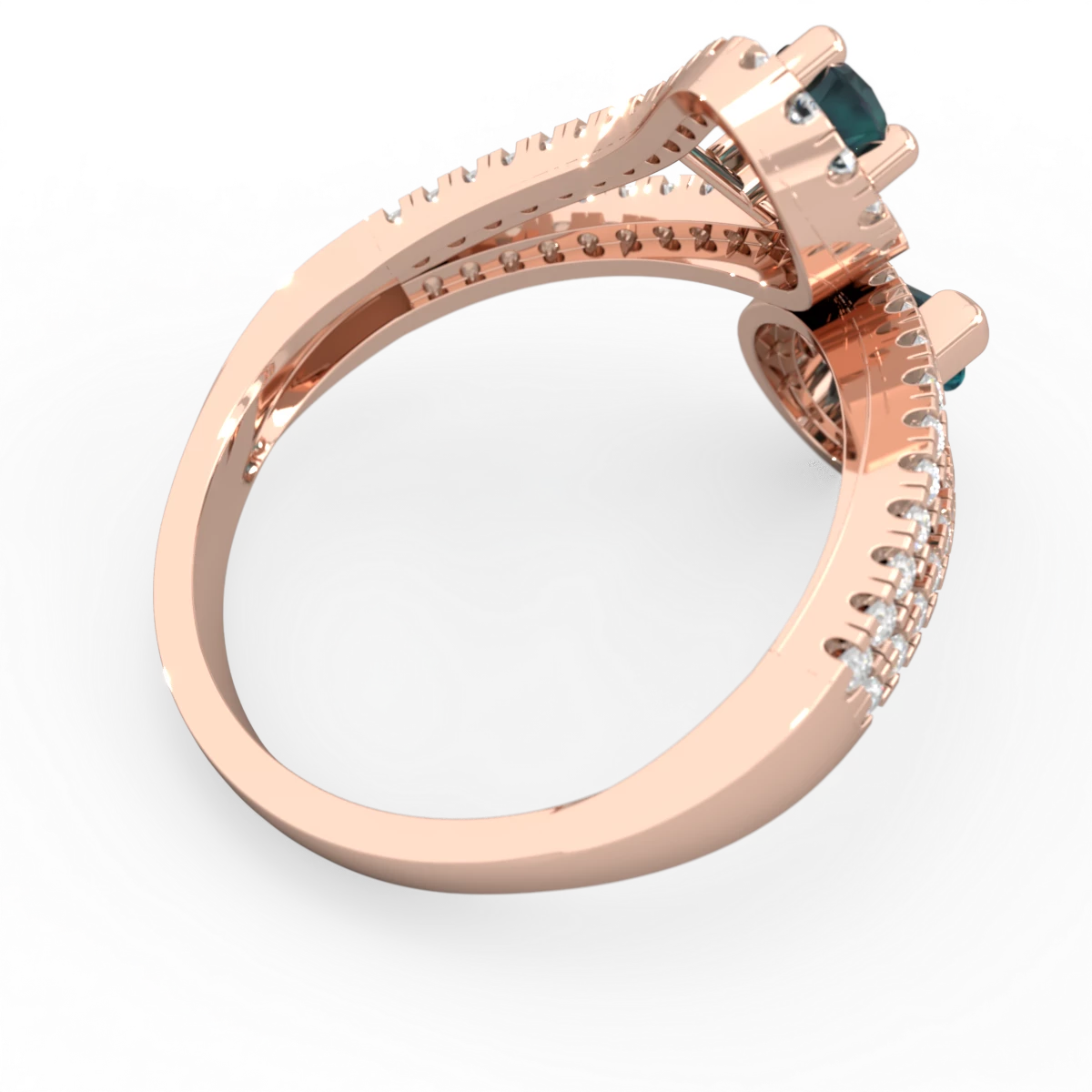 Alexandrite Diamond Dazzler 14K Rose Gold ring R3000