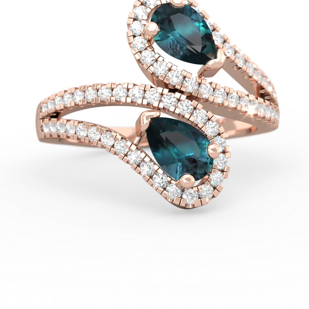 Alexandrite Diamond Dazzler 14K Rose Gold ring R3000