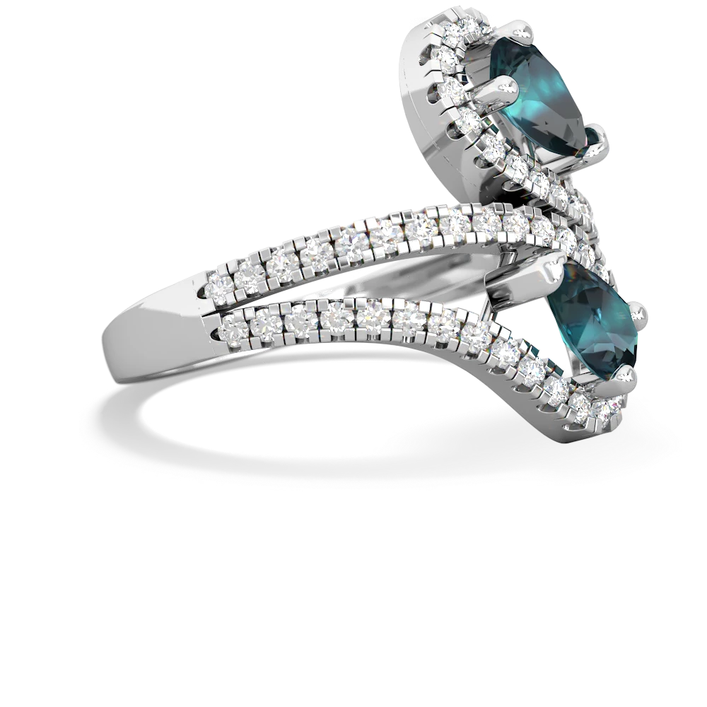 Alexandrite Diamond Dazzler 14K White Gold ring R3000