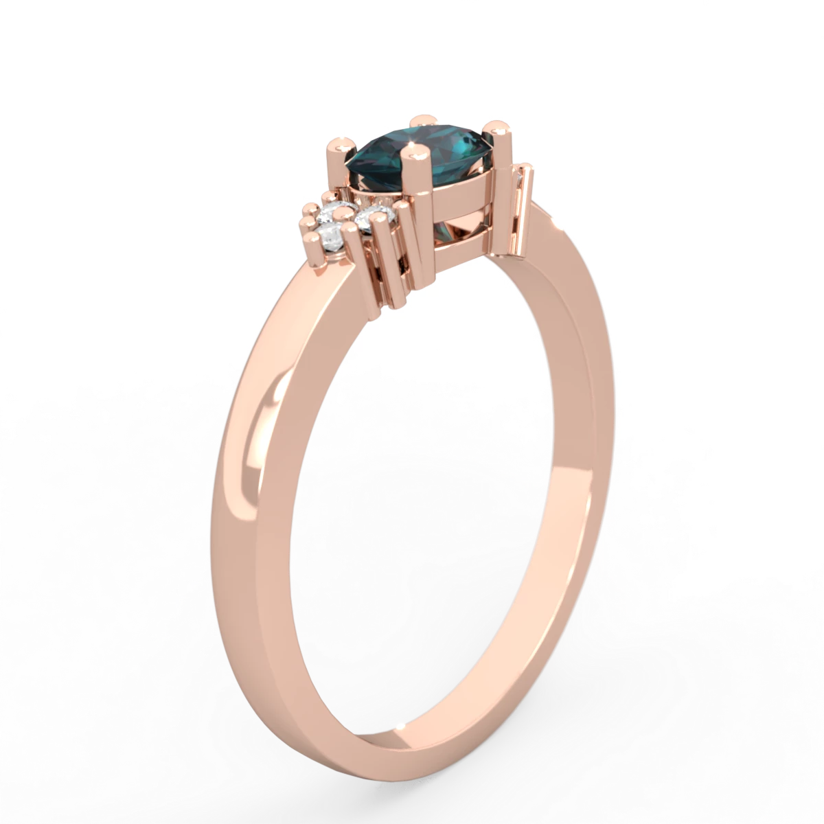 Alexandrite Simply Elegant East-West 14K Rose Gold ring R2480