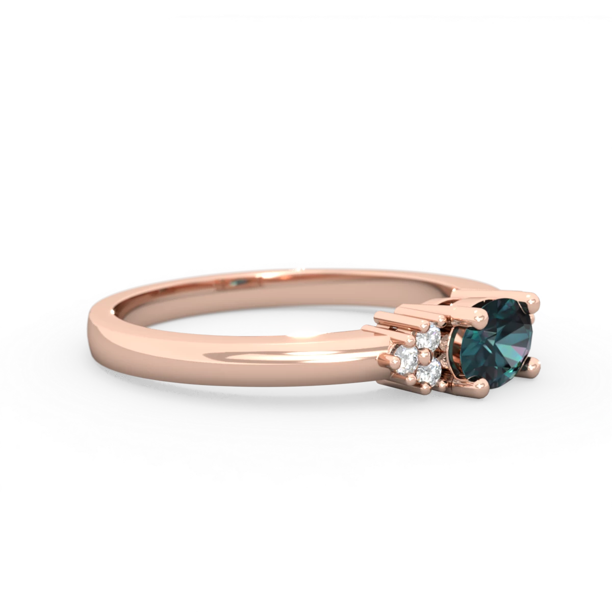 Alexandrite Simply Elegant East-West 14K Rose Gold ring R2480