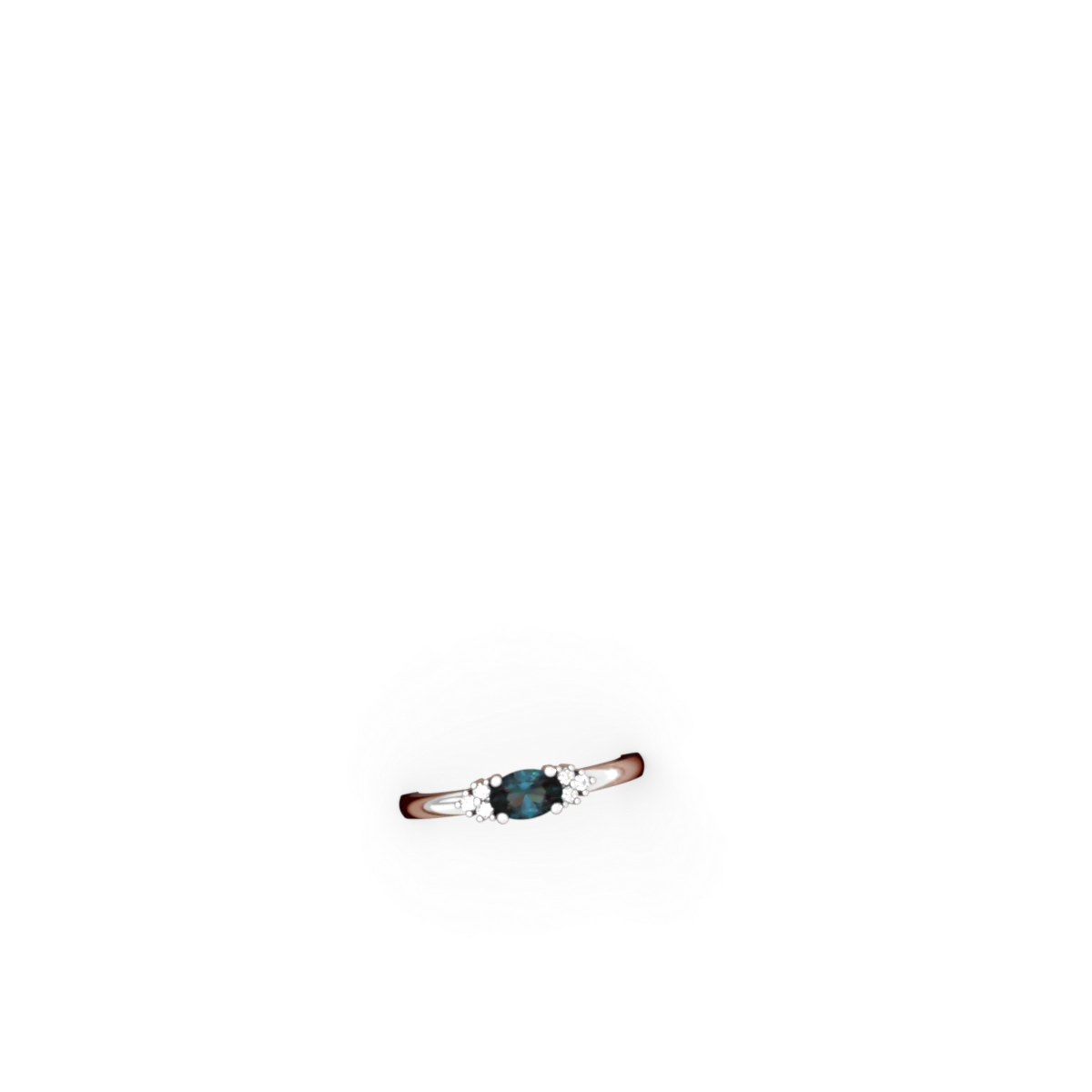 Alexandrite Simply Elegant East-West 14K White Gold ring R2480