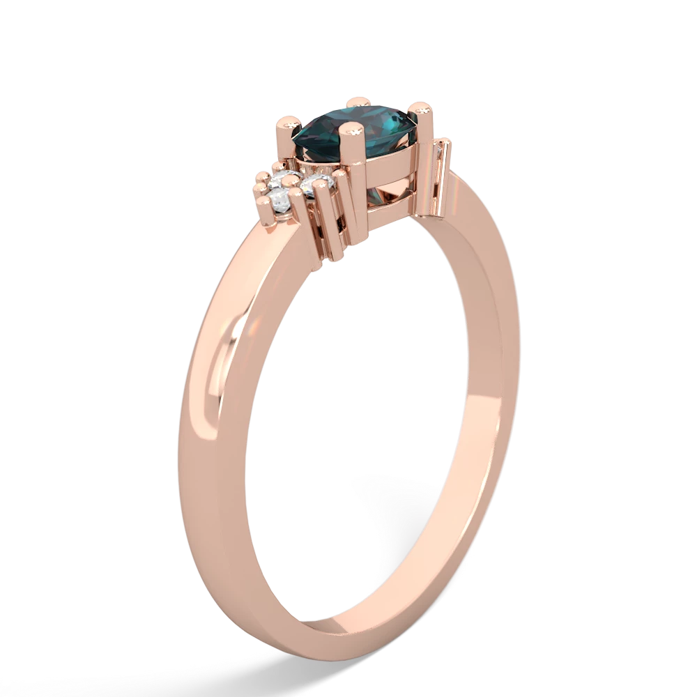 Alexandrite Simply Elegant East-West 14K Rose Gold ring R2480