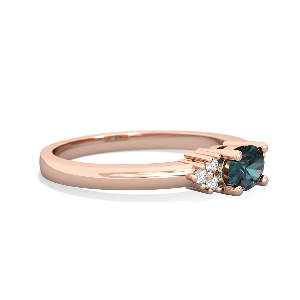 Alexandrite Simply Elegant East-West 14K Rose Gold ring R2480