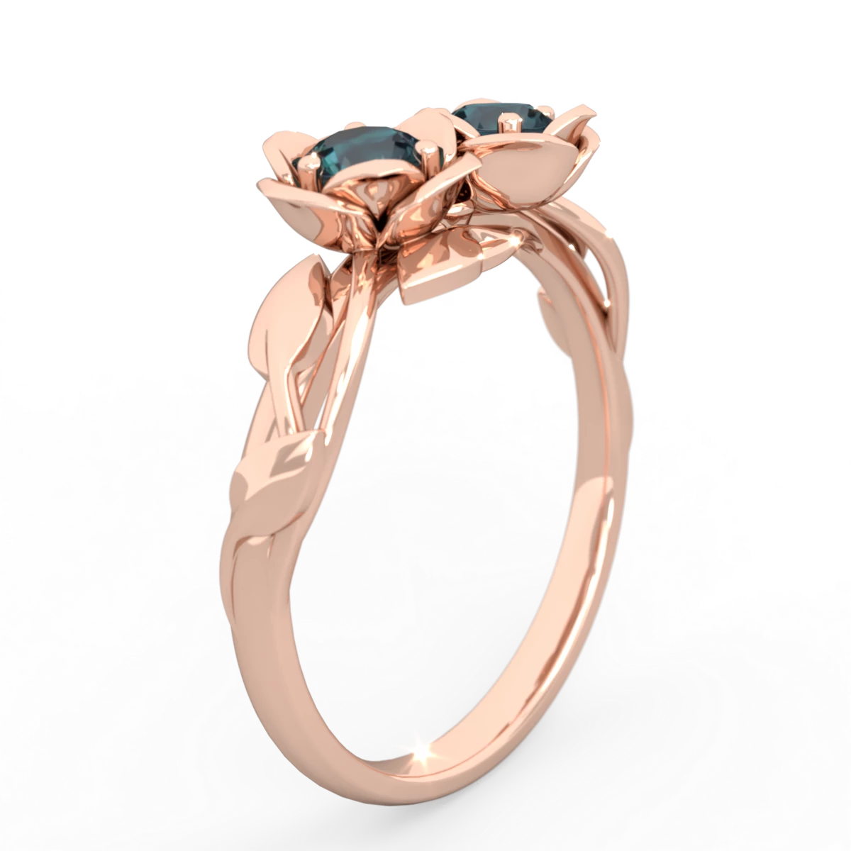 Alexandrite Rose Garden 14K Rose Gold ring R5510