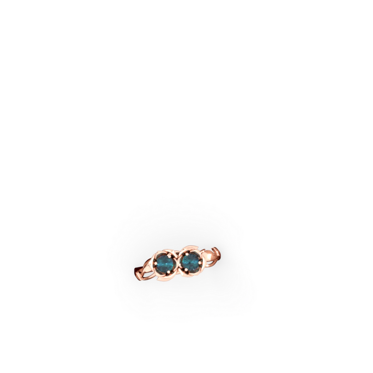 Alexandrite Rose Garden 14K Rose Gold ring R5510