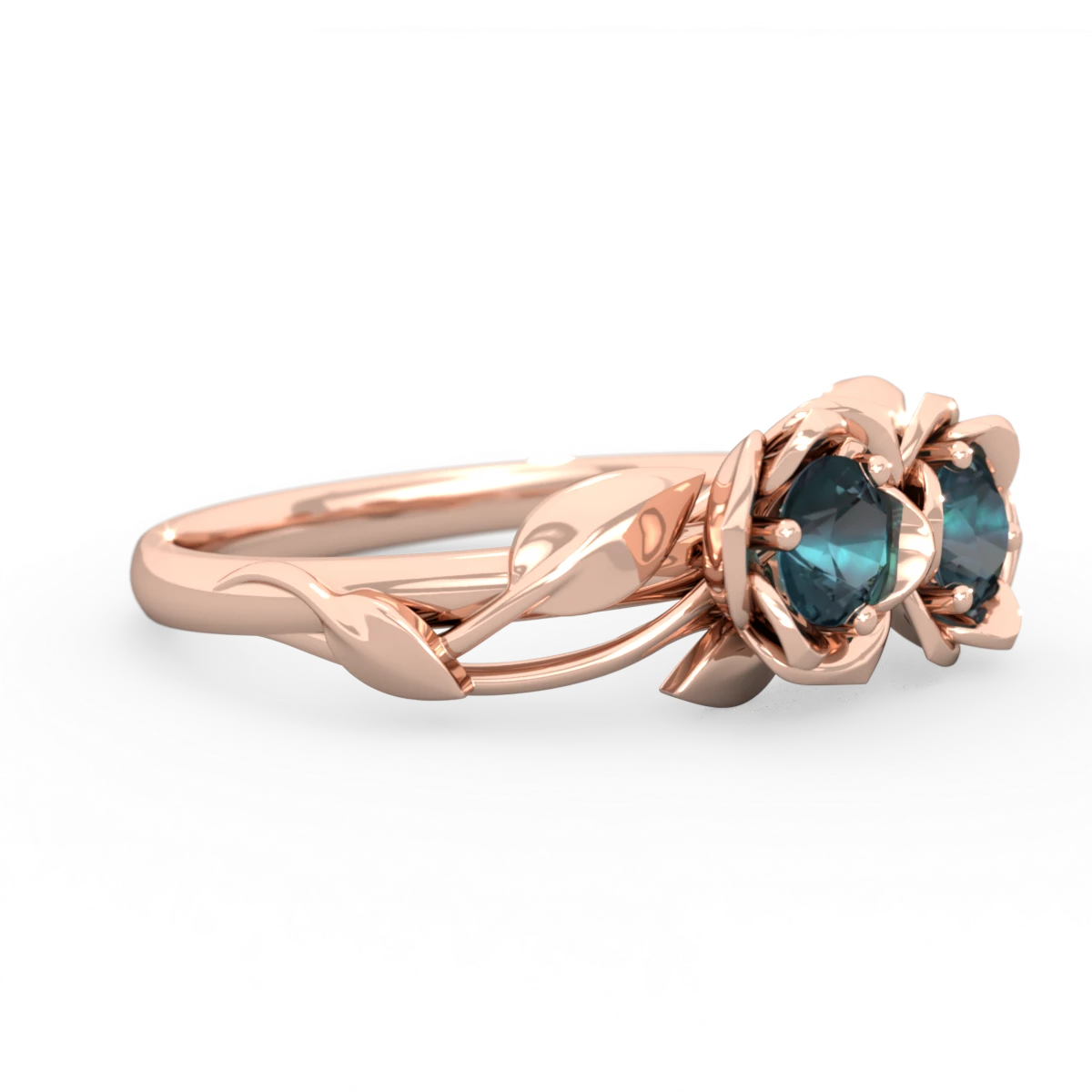 Alexandrite Rose Garden 14K Rose Gold ring R5510