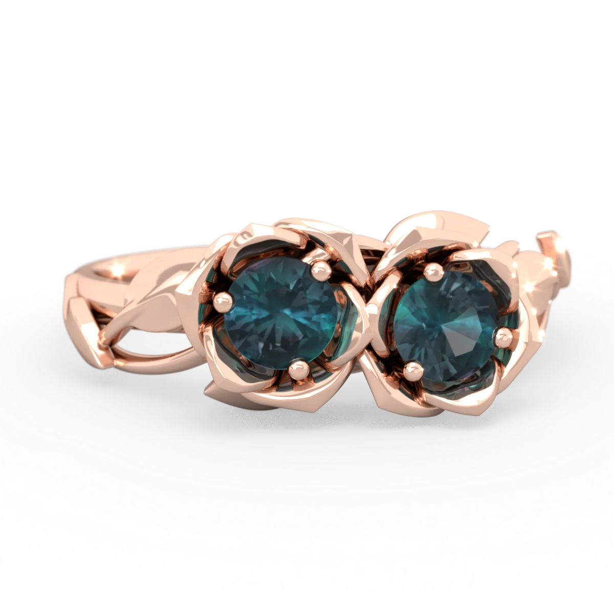 Alexandrite Rose Garden 14K Rose Gold ring R5510