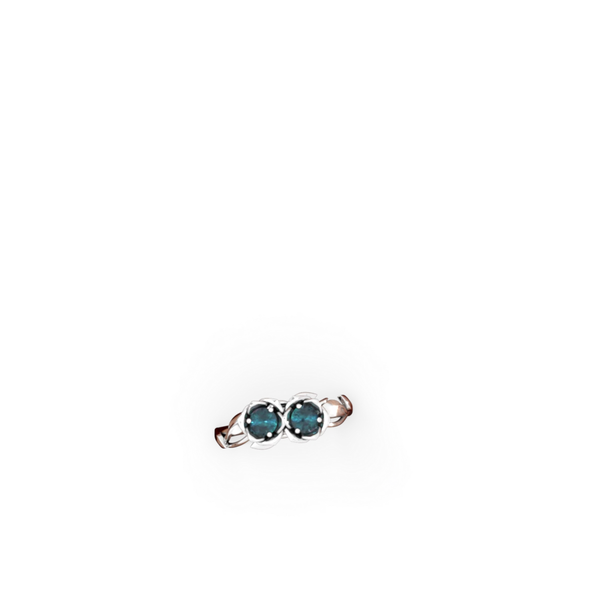 Alexandrite Rose Garden 14K White Gold ring R5510