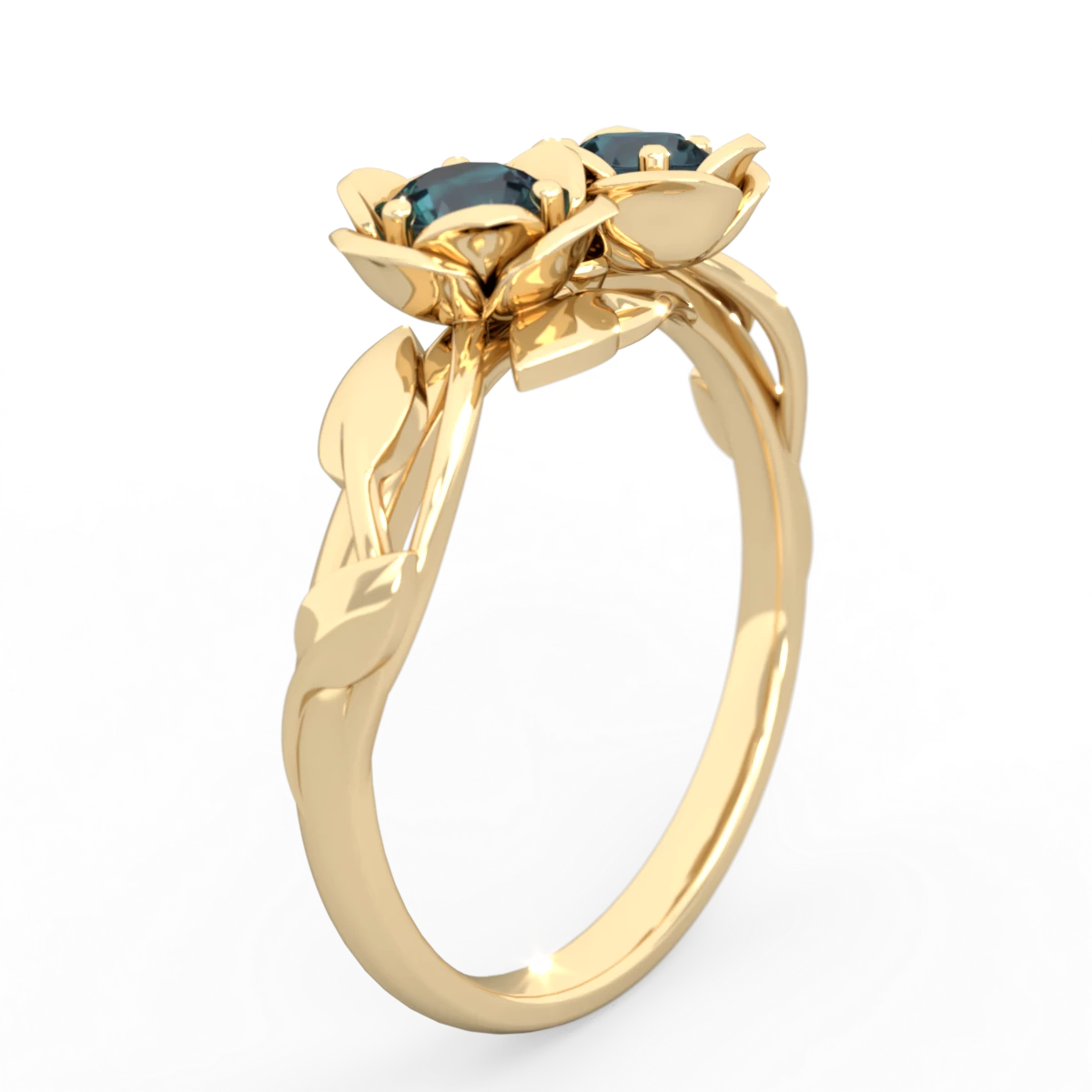 Alexandrite Rose Garden 14K Yellow Gold ring R5510