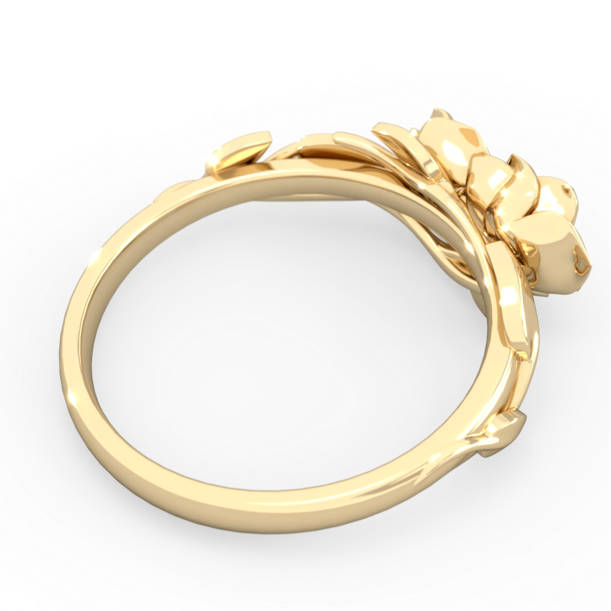 Alexandrite Rose Garden 14K Yellow Gold ring R5510