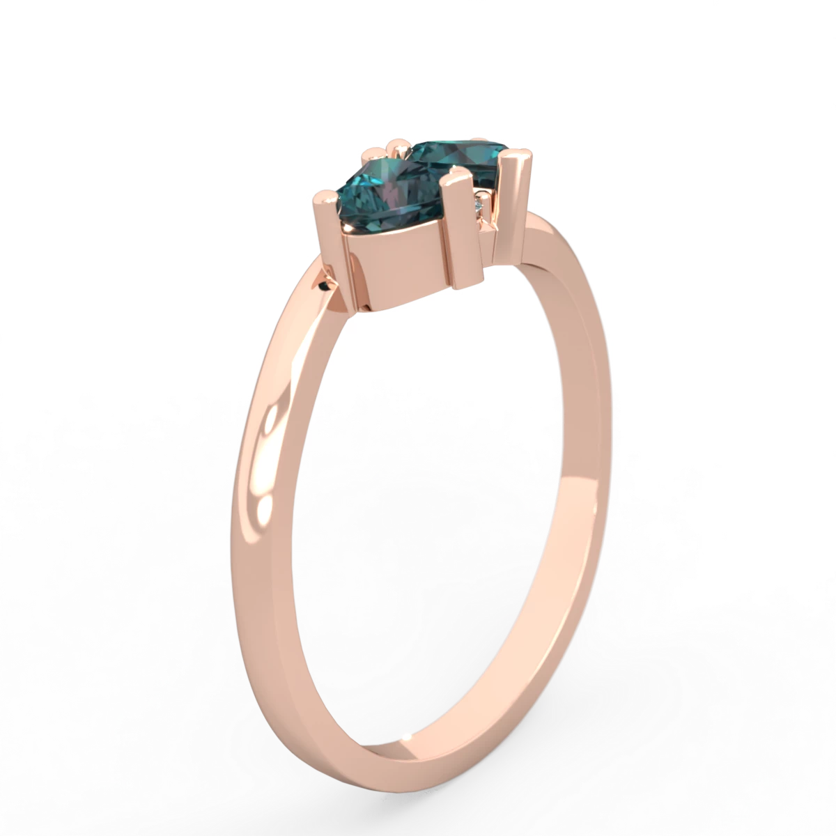 Alexandrite Sweethearts 14K Rose Gold ring R5260