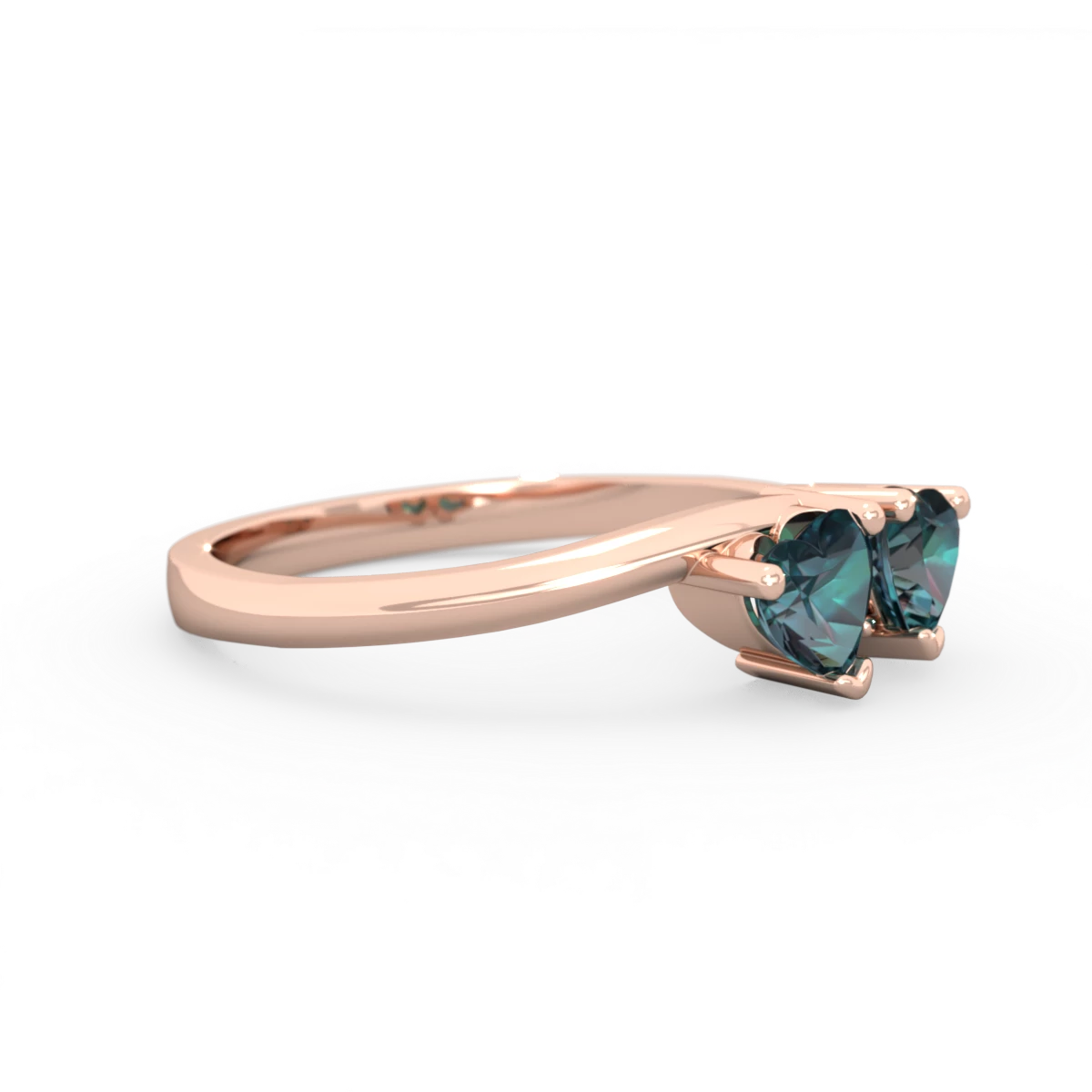 Alexandrite Sweethearts 14K Rose Gold ring R5260