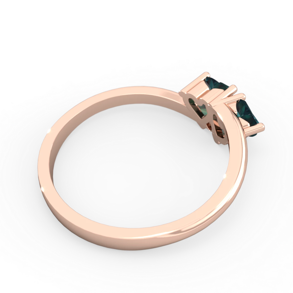 Alexandrite Sweethearts 14K Rose Gold ring R5260