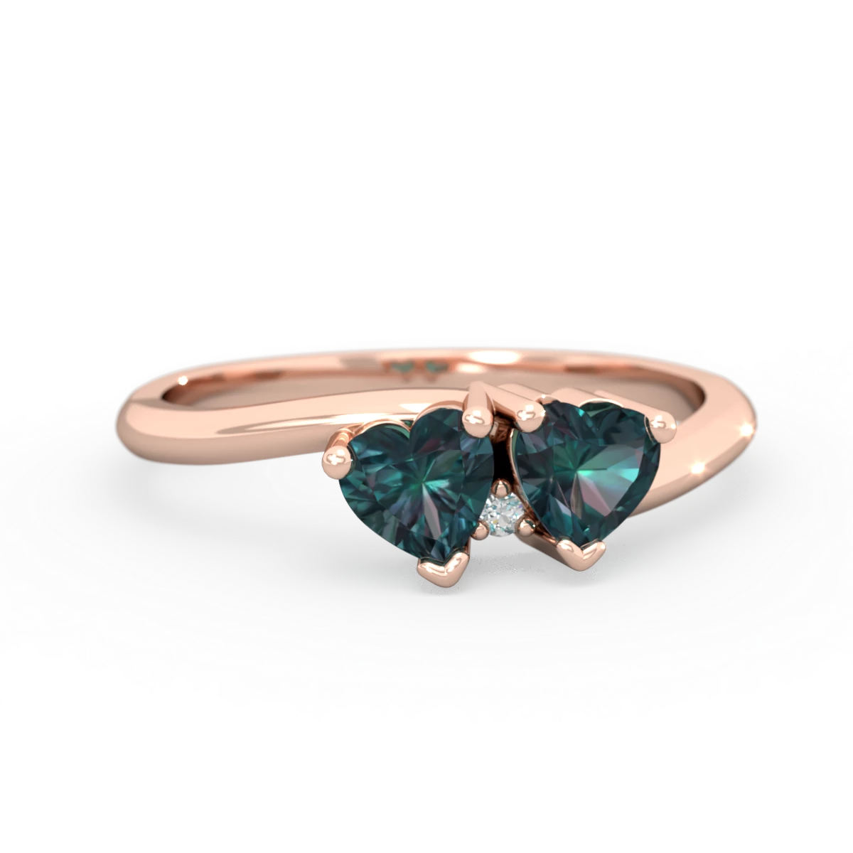 Alexandrite Sweethearts 14K Rose Gold ring R5260