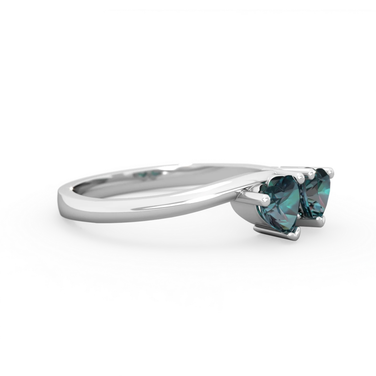 Alexandrite Sweethearts 14K White Gold ring R5260