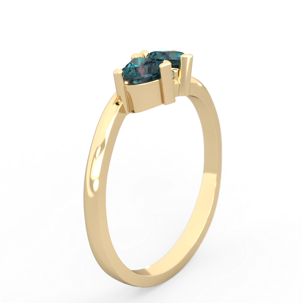 Alexandrite Sweethearts 14K Yellow Gold ring R5260