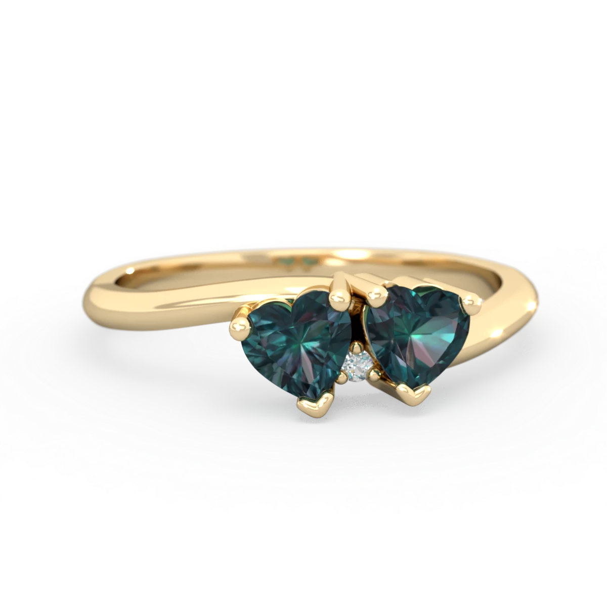 Alexandrite Sweethearts 14K Yellow Gold ring R5260