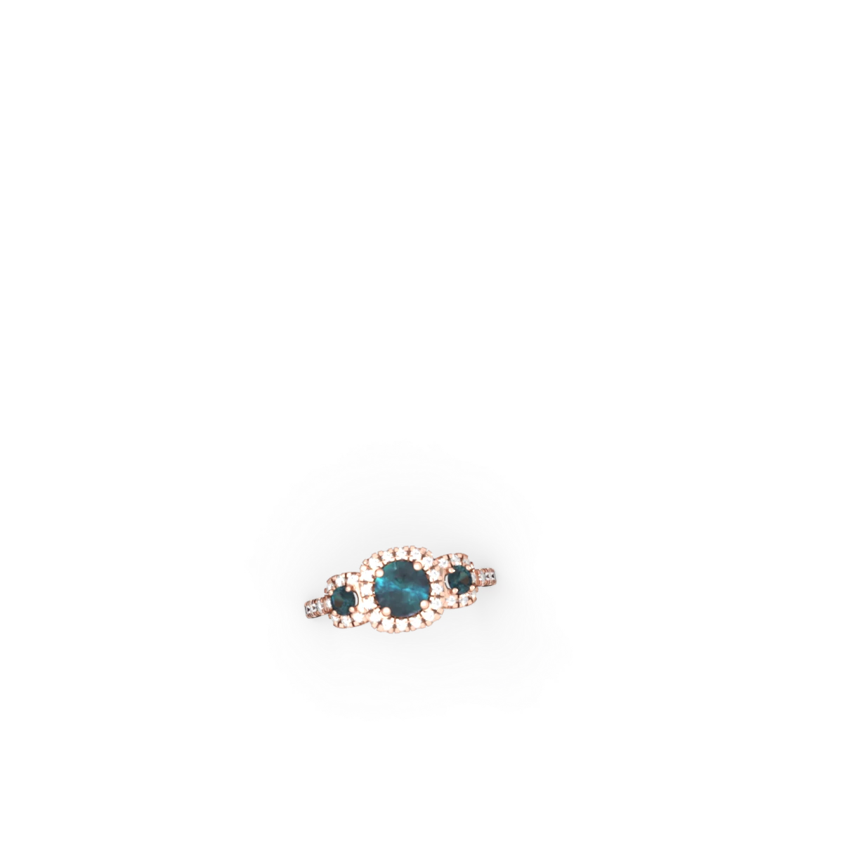 Alexandrite Regal Halo 14K Rose Gold ring R5350