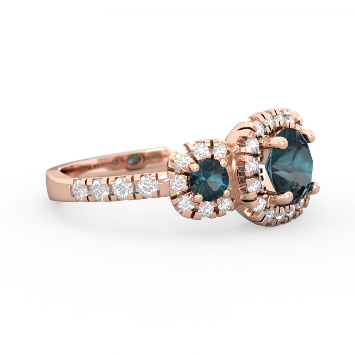 Alexandrite Regal Halo 14K Rose Gold ring R5350