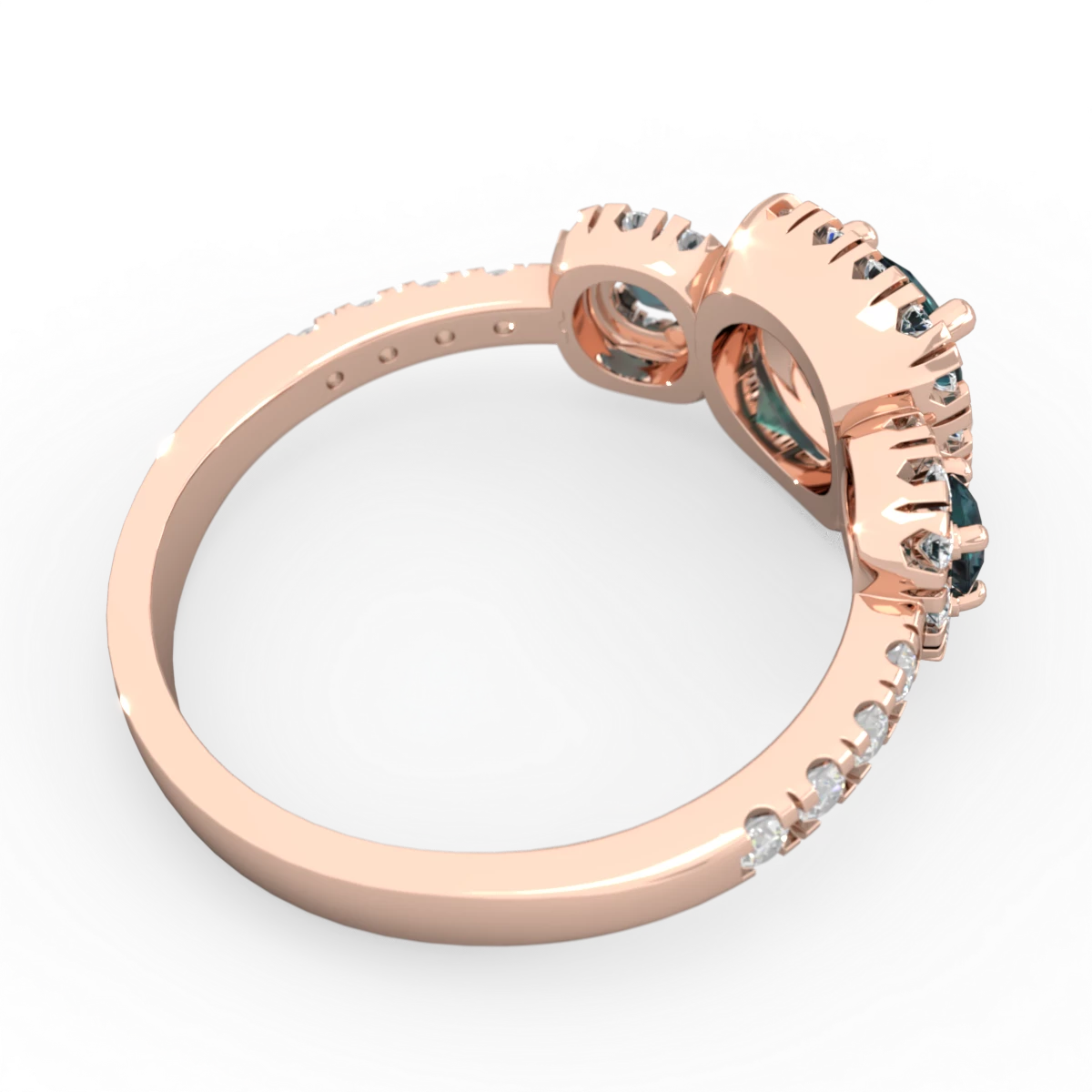 Alexandrite Regal Halo 14K Rose Gold ring R5350