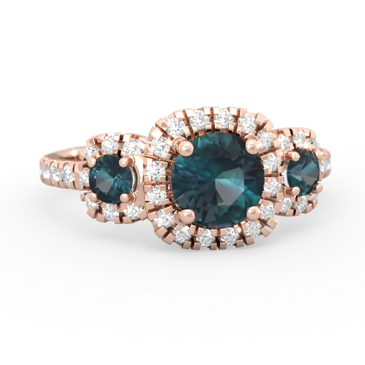 Alexandrite Regal Halo 14K Rose Gold ring R5350