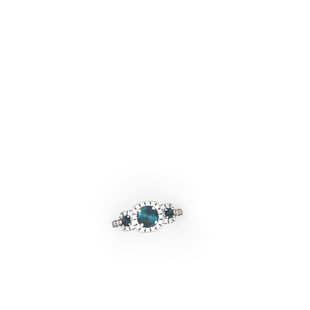 Alexandrite Regal Halo 14K White Gold ring R5350
