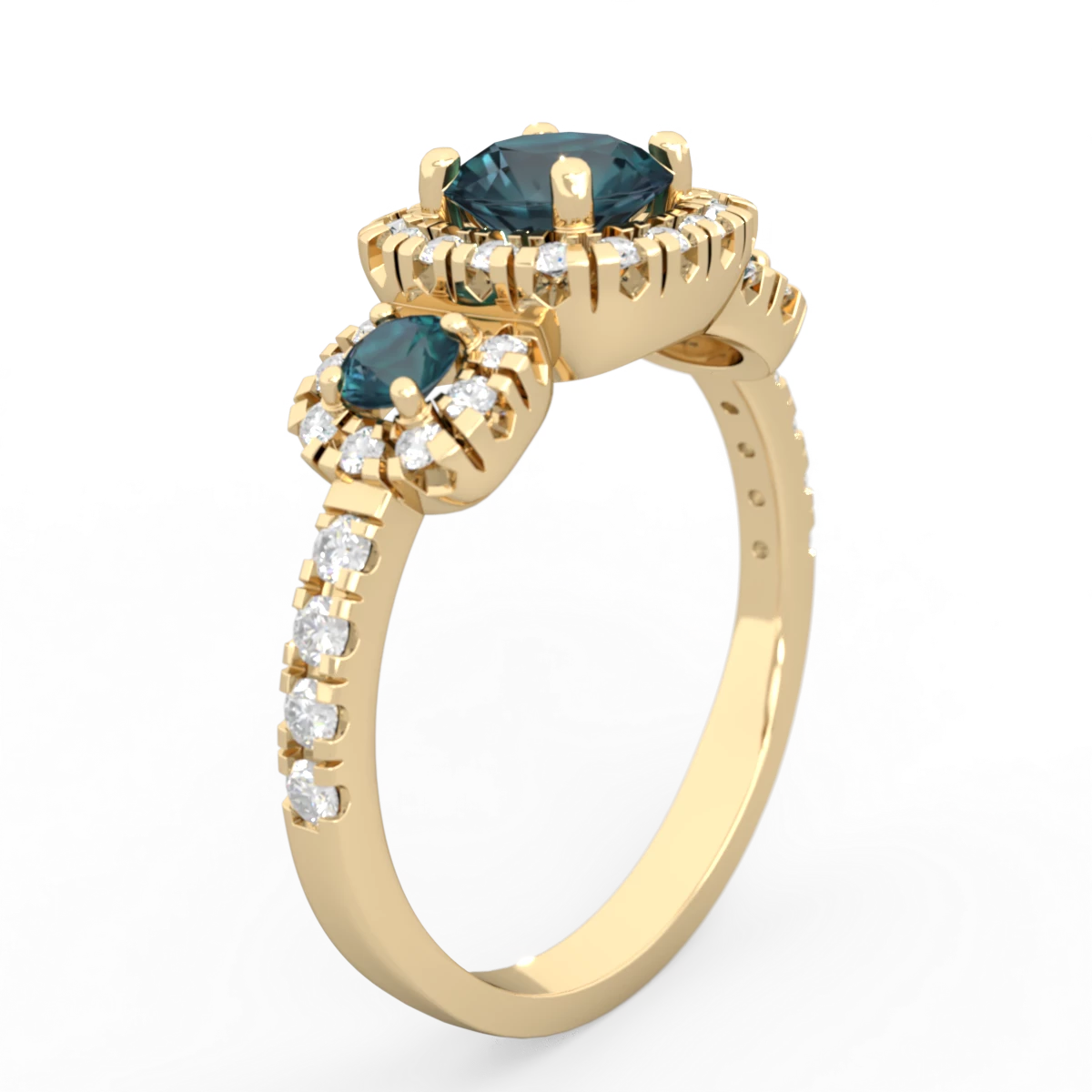 Alexandrite Regal Halo 14K Yellow Gold ring R5350