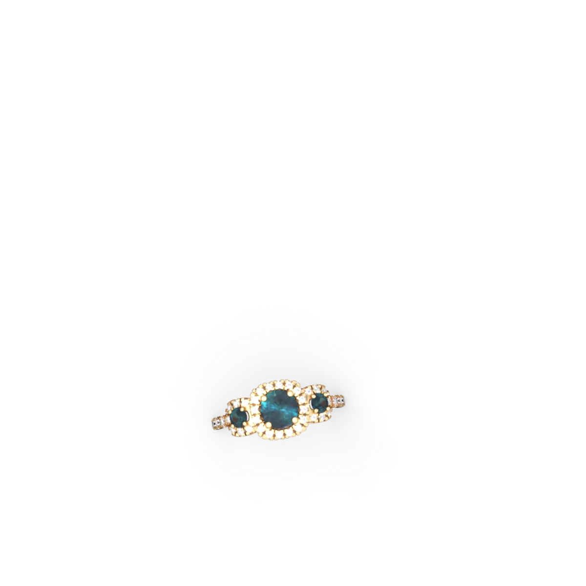 Alexandrite Regal Halo 14K Yellow Gold ring R5350