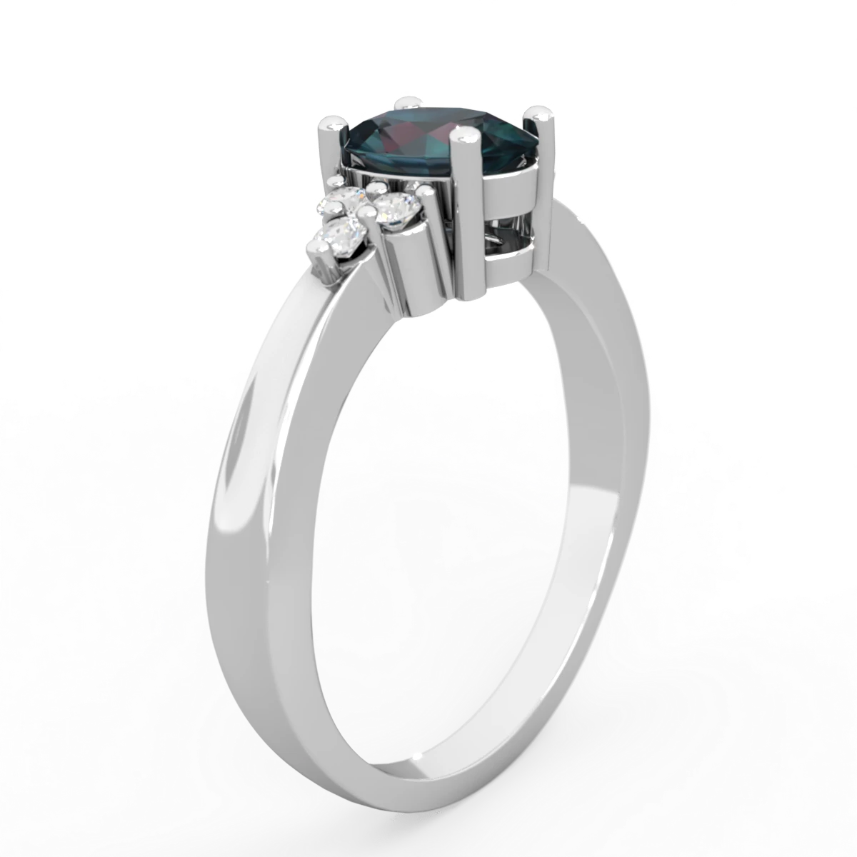 Alexandrite Simply Elegant 14K White Gold ring R2113